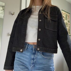 cropped denim jacket